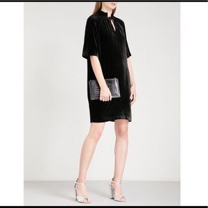 NWT Whistles Velvet Tie Neck Dress